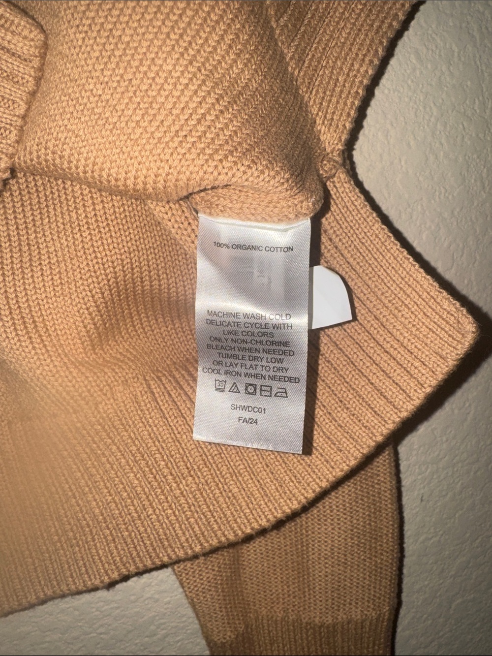 Quince 100% Organic Cotton Cropped Cardigan in Camel Size Small - Picture 7 of 7